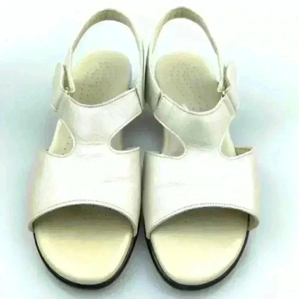 SaS sandals 8.5 W cream leather tripad comfort - Picture 2 of 8